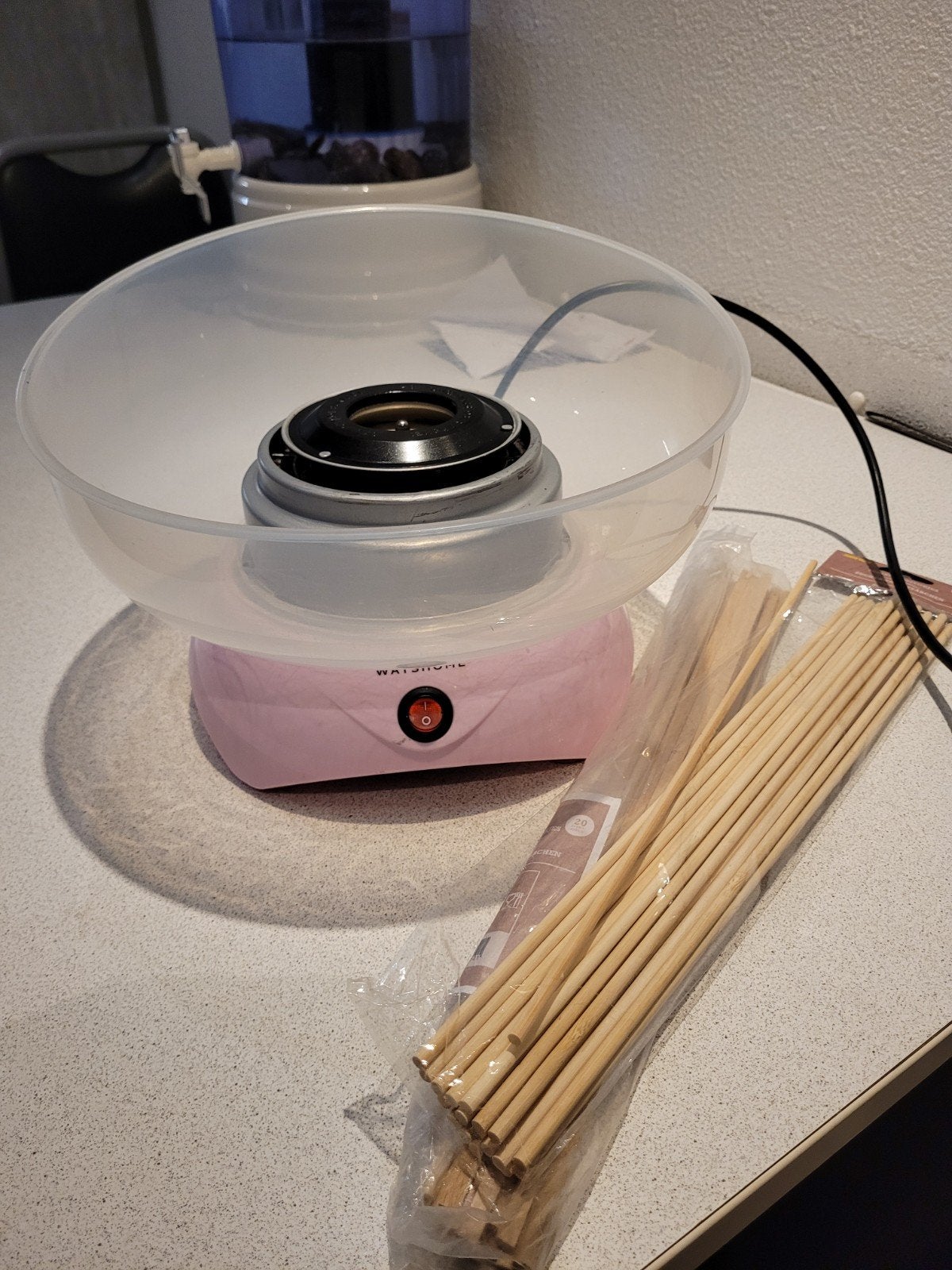 suikerspin machine Watshome met stokjes, Ophalen of Verzenden, Fondueset