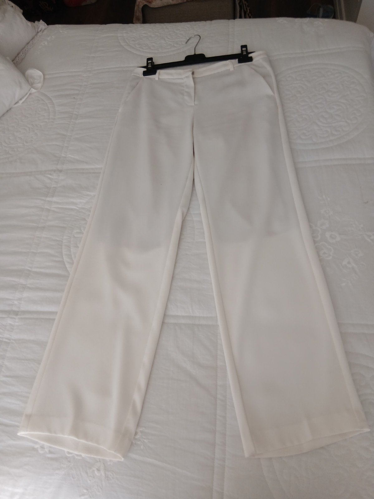 Mooi gevoerde pantalon van Comma, maat 38, Maat 38/40 (M), Wit, Zo goed als nieuw, Lang