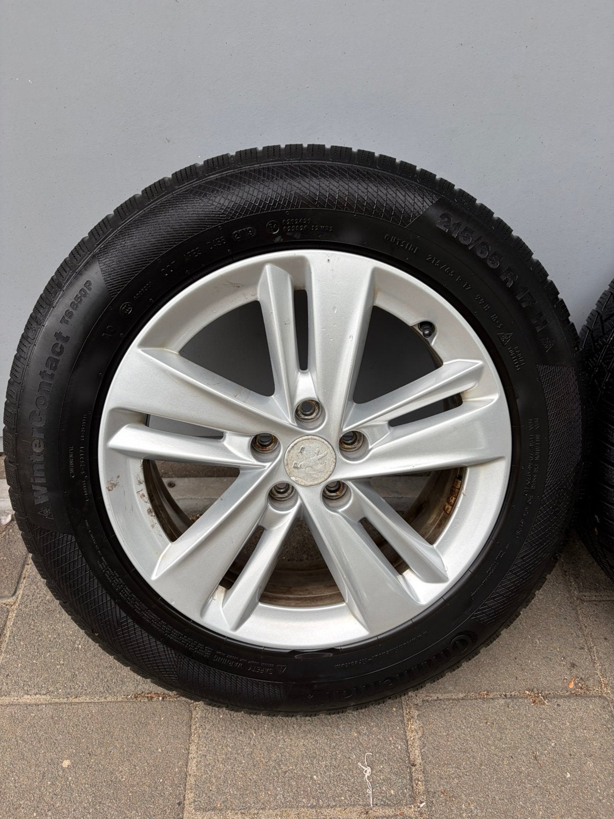 Peugeot 3008 17" lichtmetalen velgen, winterbanden 215/65R17, Ophalen, Peugeot