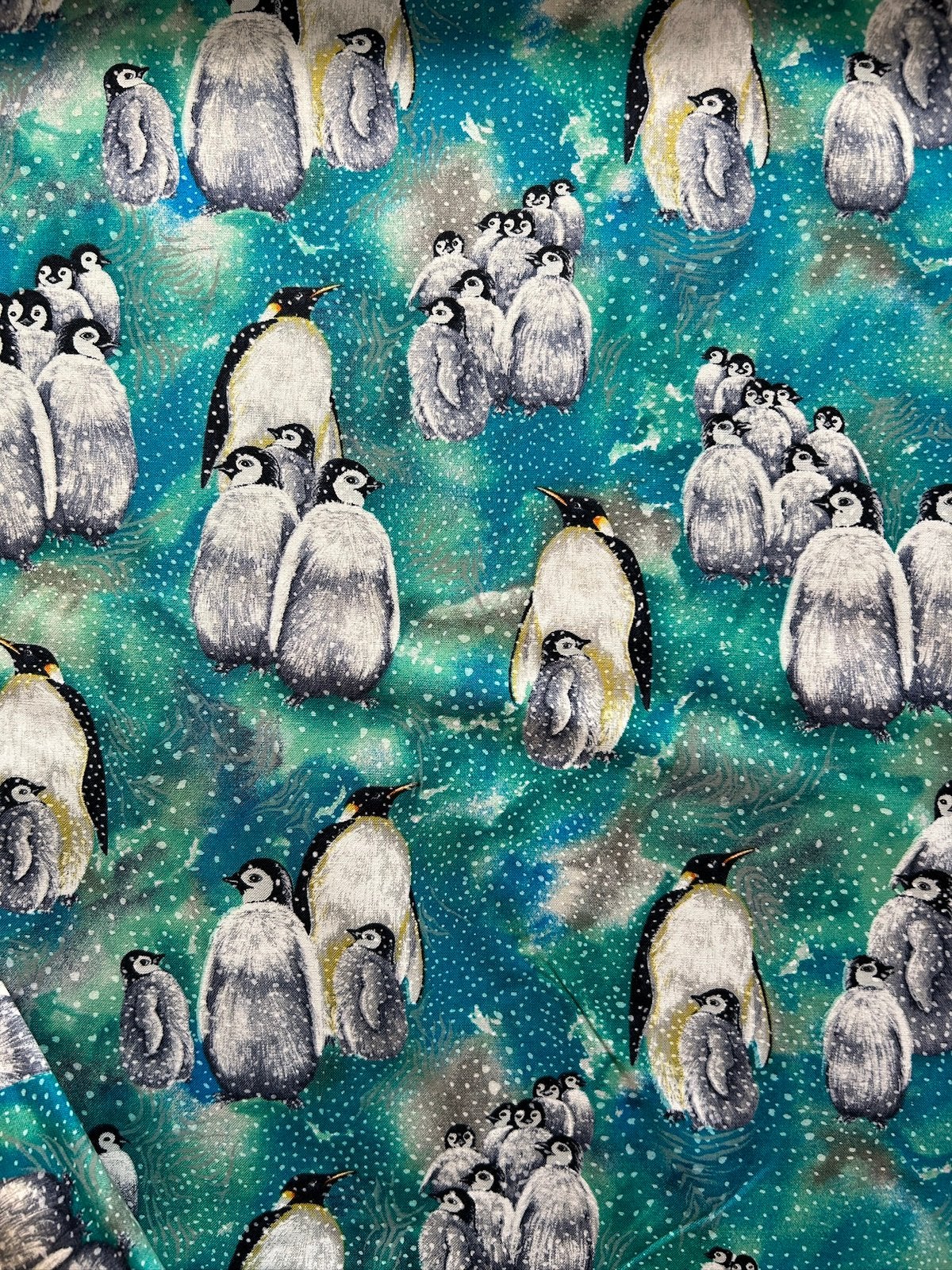 USA quilt katoen pinguins en sneeuw, Hobby en Vrije tijd, Stoffen en Lappen, 120 cm of meer, 200 cm of meer, Ophalen of Verzenden