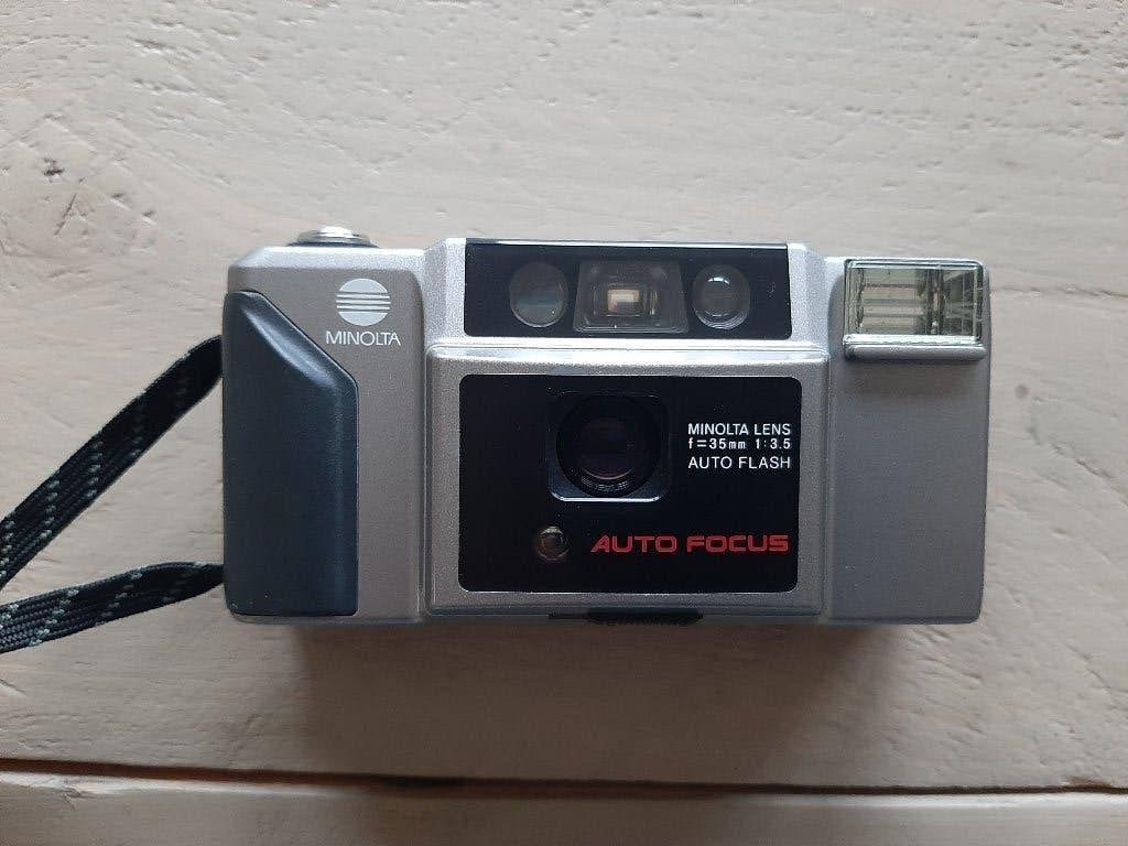 Minolta AF-E kleinbeeldcamera in goede staat, Audio, Tv en Foto, Fotocamera's Analoog, Ophalen of Verzenden, Gebruikt, Compact