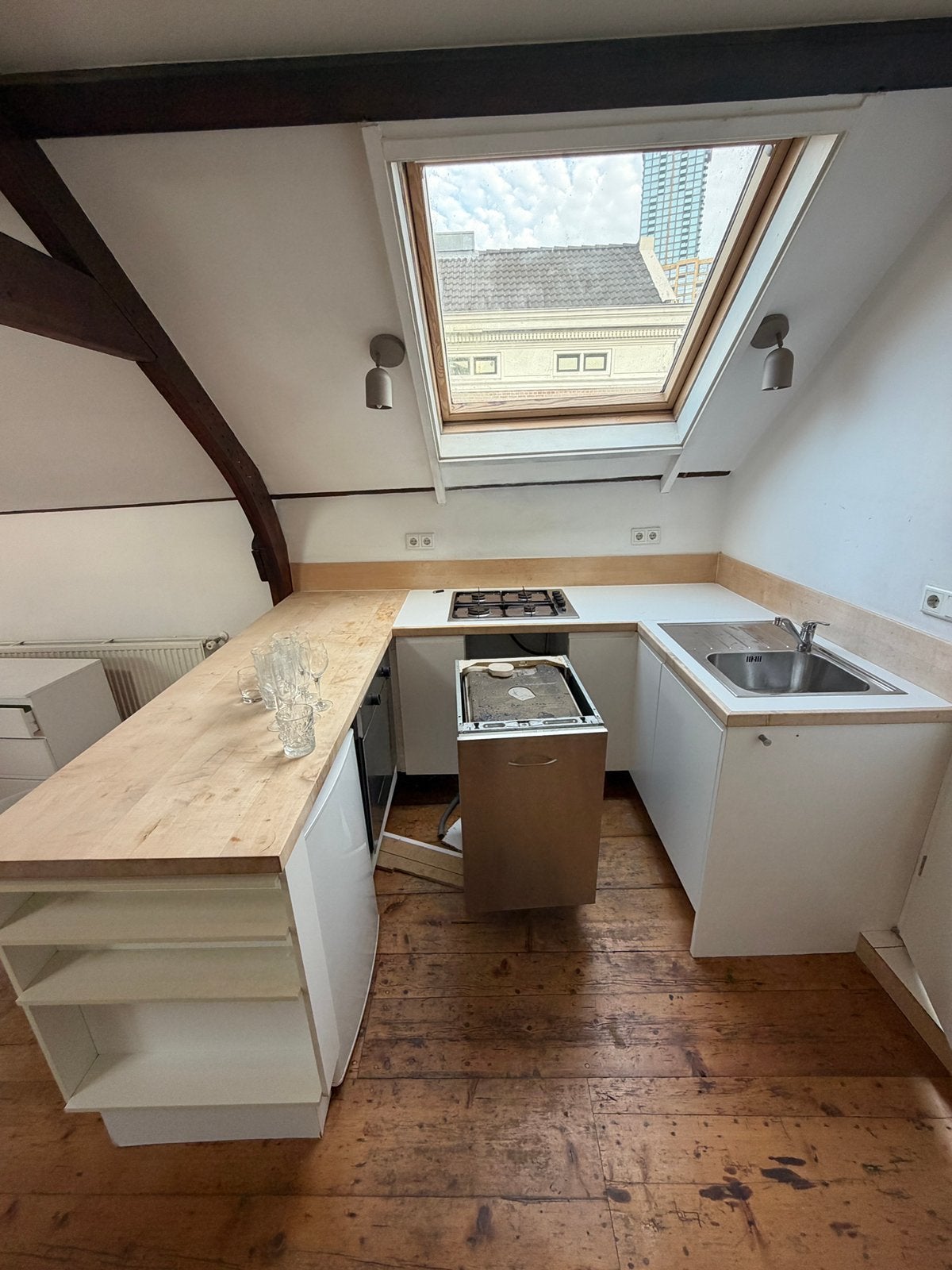 Complete keuken incl apparatuur, Ophalen, Gebruikt, Wit