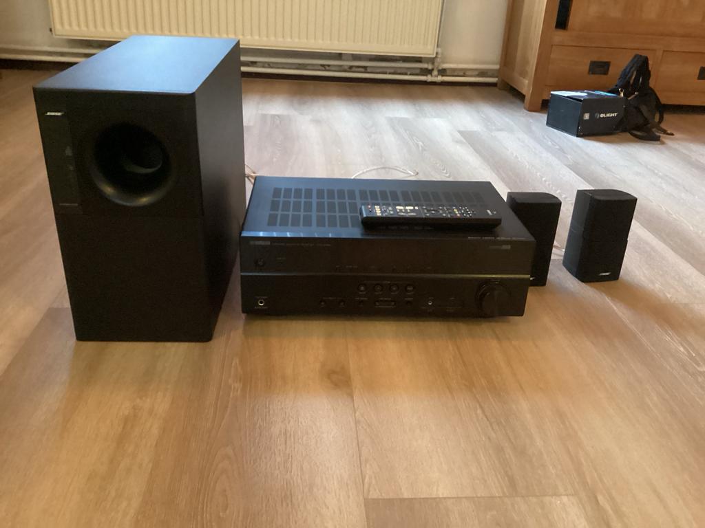 Yamaha Receiver met Bose Acoustimass 5 Series III, Gebruikt, Losse componenten, Speakers, Ophalen