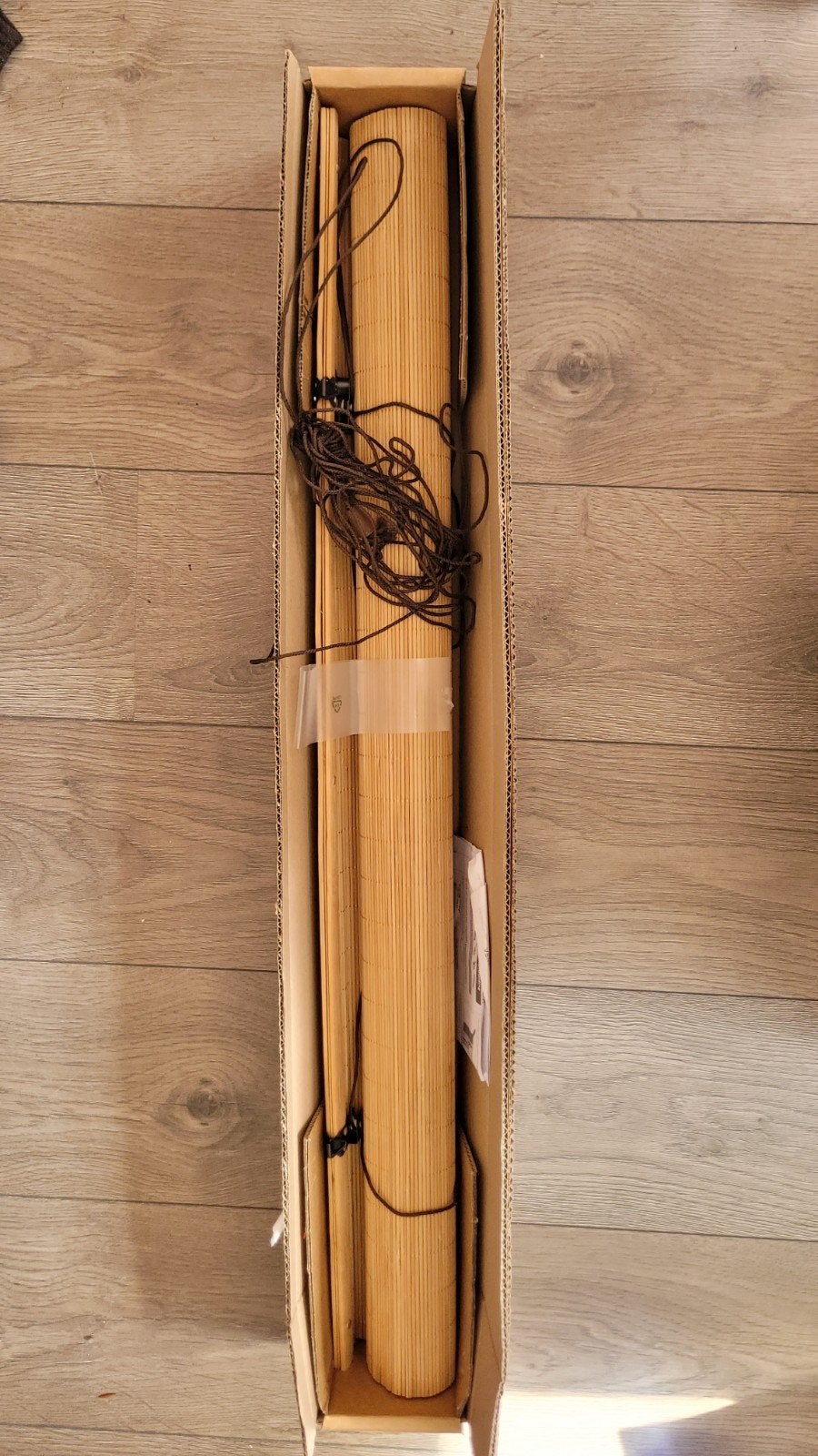 Bamboe rolgordijn Xenos 90x180 cm, Zonwerend, Bruin, Nieuw, Ophalen of Verzenden