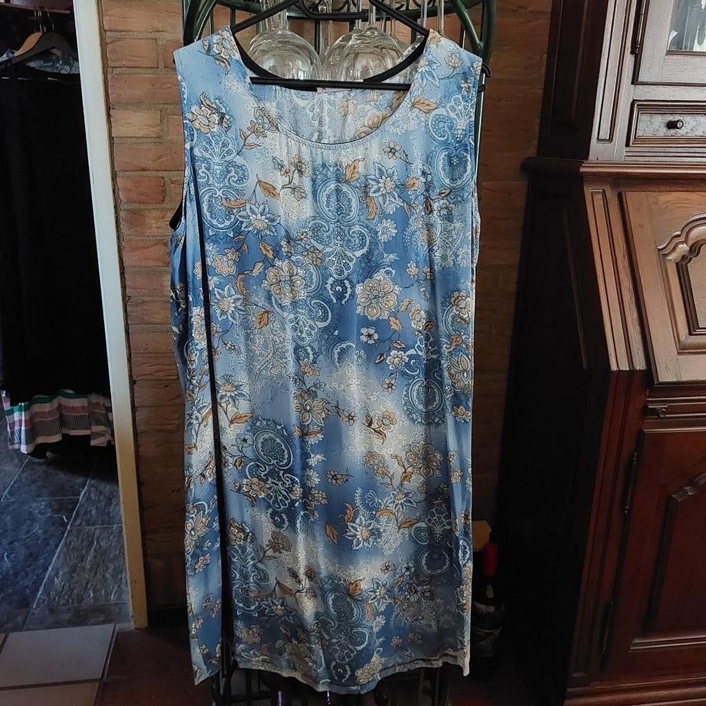 Jurkje van het merk The Osso.  Maat 4 (48), Kleding | Dames, Grote Maten, Zo goed als nieuw, Jurk, Blauw, Verzenden