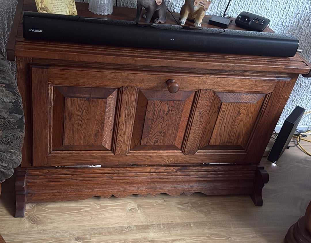 Antieke houten kist/kastje, Ophalen of Verzenden