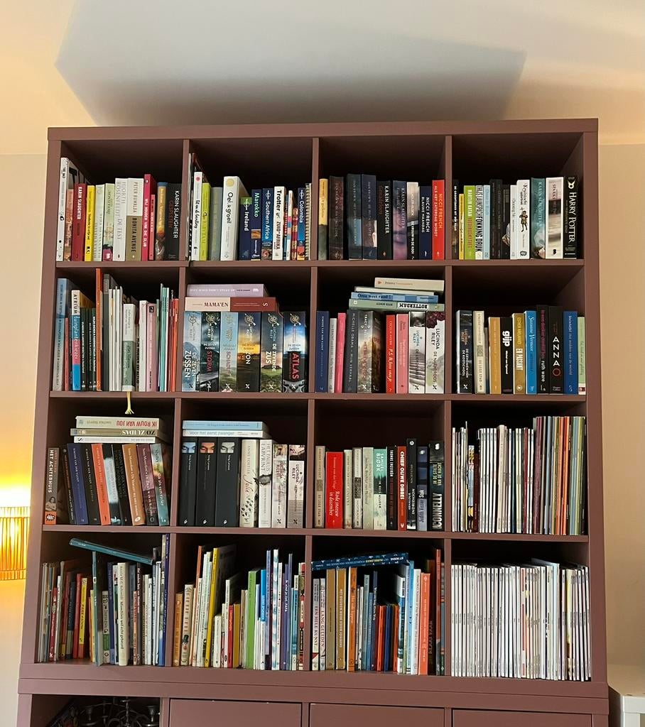 Kallax 4x4 kast in burgundy kleur, Ophalen, 50 tot 100 cm, Zo goed als nieuw, Minder dan 100 cm