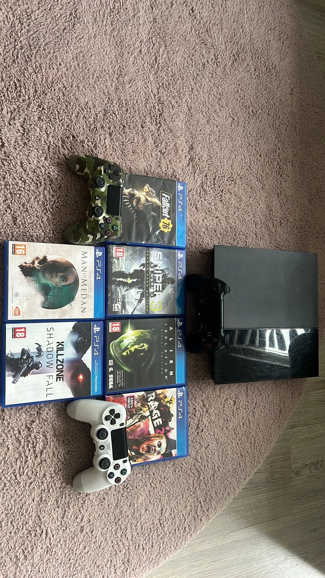Ps4 fat/original met 7 games en 3 controllers, Ophalen, Original, Met 3 controllers of meer, 500 GB