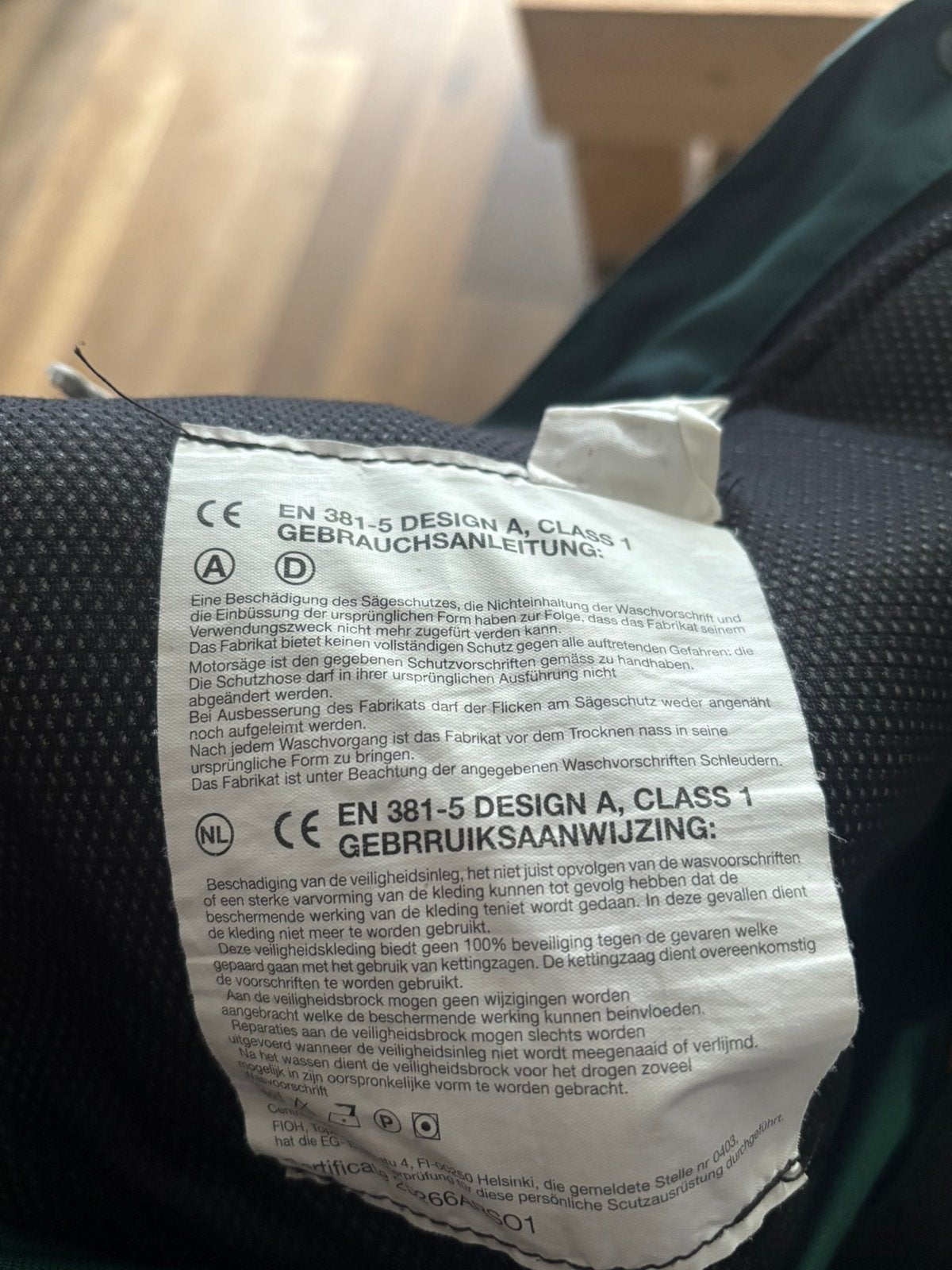 Zaagbroek grote maat stihll husqvarna, Ophalen, Gebruikt