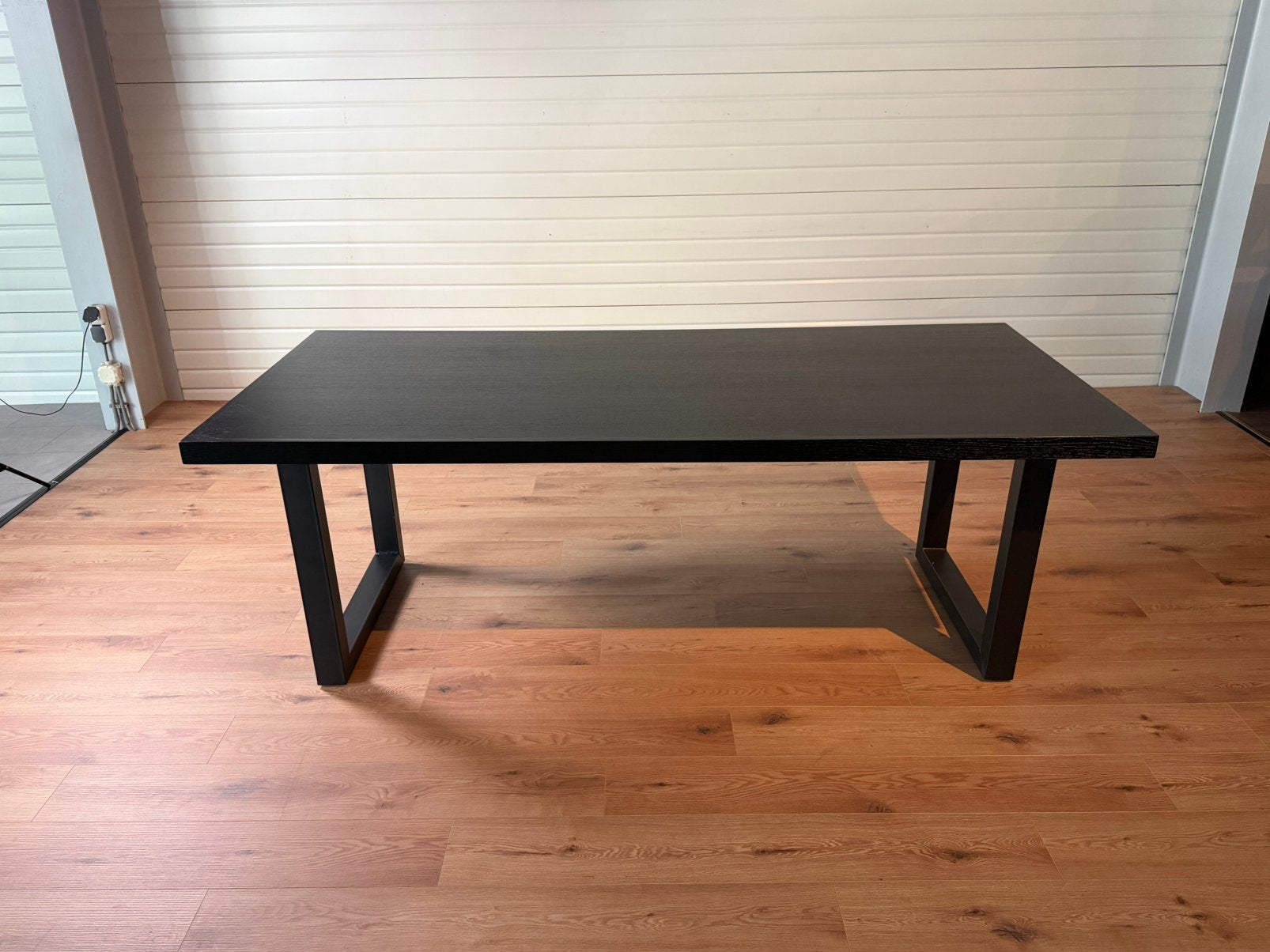 Eettafel / stamtafel 220 cm, Huis en Inrichting, Tafels | Eettafels, Ophalen, 200 cm of meer, 50 tot 100 cm, Zo goed als nieuw