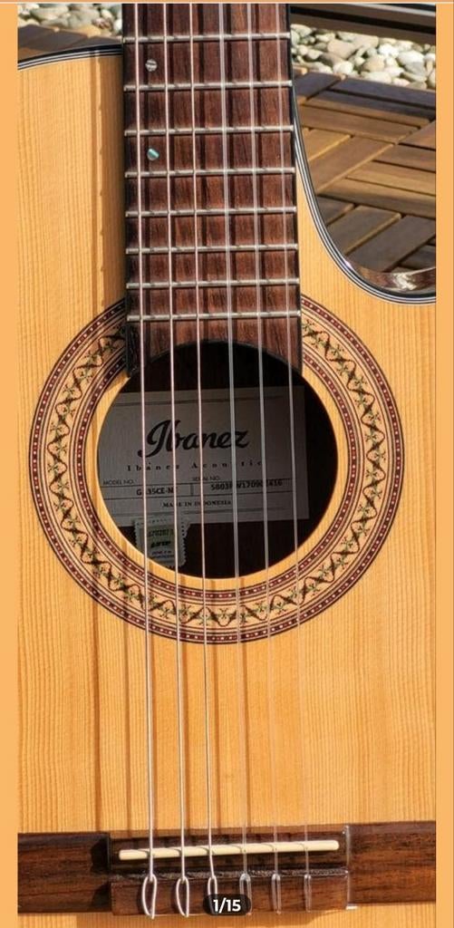 Gitaar Ibanez GA35CE-NT, Muziek en Instrumenten, Ophalen of Verzenden, Zo goed als nieuw, Klassieke of Spaanse gitaar, Met (piezo-)element