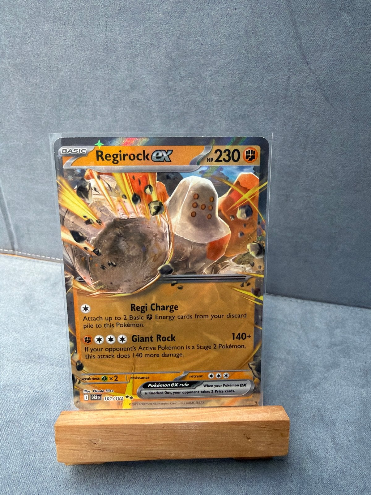 Pokémon TCG: Regirock EX (101/182) - Zeldzame Kaart, Ophalen of Verzenden, Zo goed als nieuw, Losse kaart