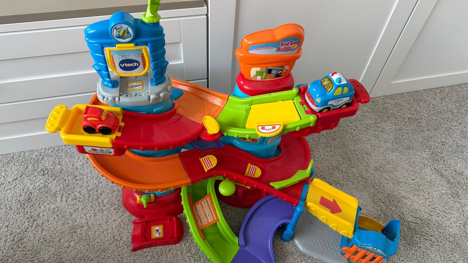 VTech Toet Toet Auto's VTEC Garage met veel auto's, Kinderen en Baby's, Speelgoed | Vtech, Ophalen, Zo goed als nieuw, 6 maanden tot 2 jaar