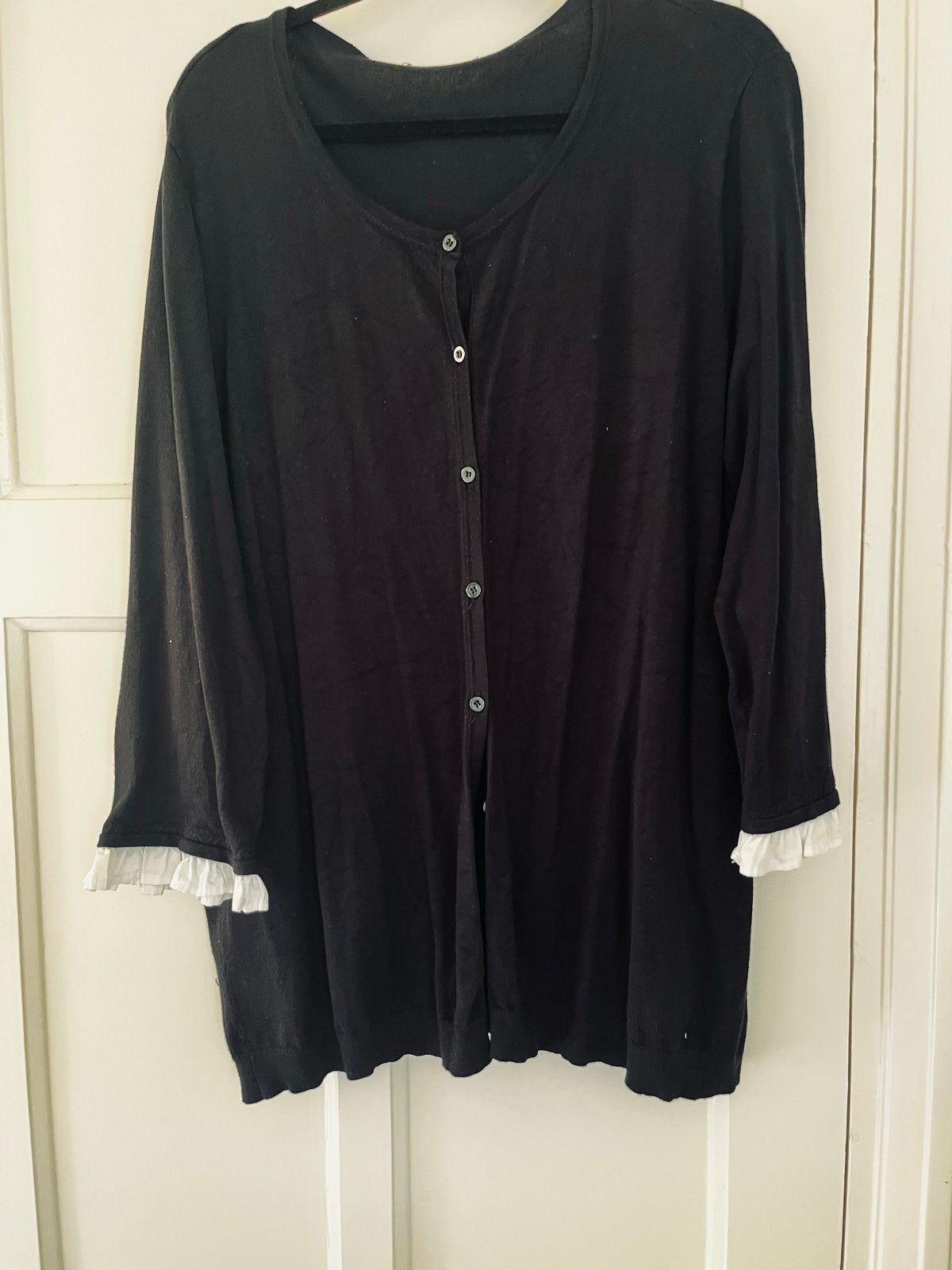 Zwart vest met knopen 48 leuke manchetten - Question 5XL, Ophalen of Verzenden, Gedragen, Maat 46/48 (XL) of groter, Zwart