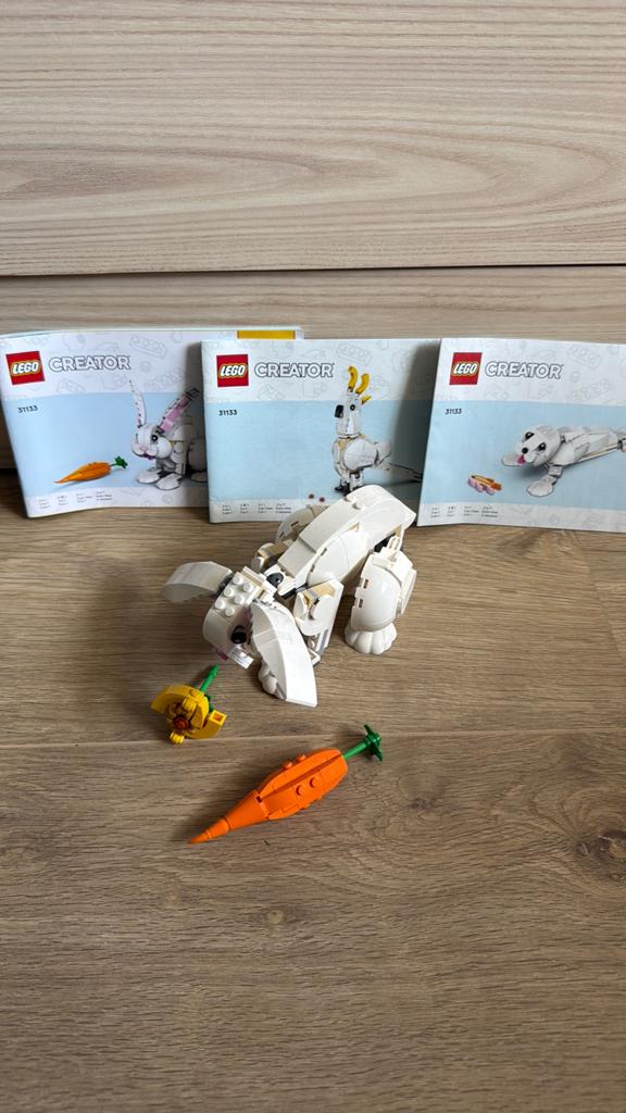 Lego Creator 31133 Witte Konijn 3-in-1, Lego, Ophalen of Verzenden, Zo goed als nieuw, Compleet