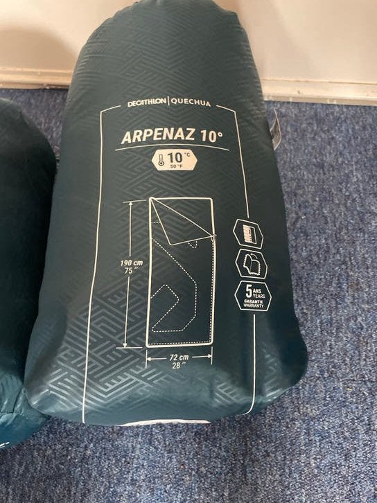 Decathlon Quechua Arpenaz 10 Slaapzak - Ideaal voor Kampere, Caravans en Kamperen, Ophalen of Verzenden, Zo goed als nieuw