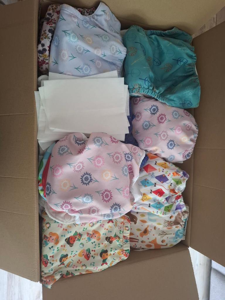 Groot pakket wasbare luiers 18 AIO's, boosters, overbroekje, Ophalen of Verzenden, Jongetje of Meisje