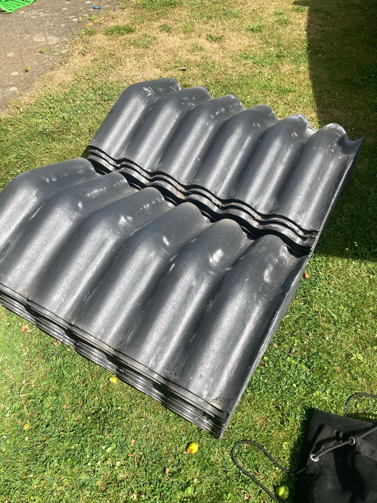 Eternit G nokken donkergrijs voor zadeldak, Ophalen, Overige materialen, Gebruikt, 15 m² of meer