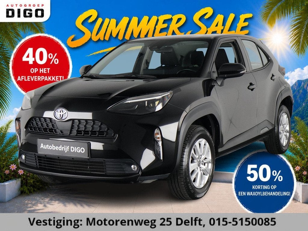 Toyota Yaris Cross 1.5 HYBRID ACTIVE BLACKLINE GARANTIE 2032, Stof, Gebruikt, 116 pk, Zwart