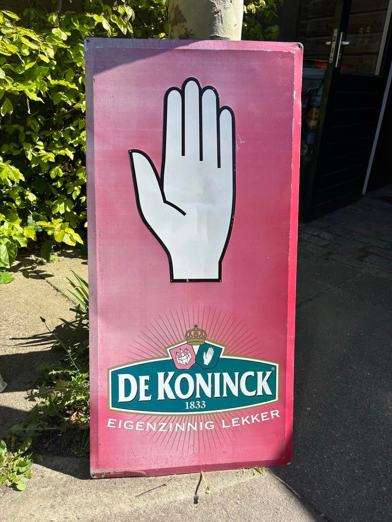 De Koninck Reclamebord - 98x48, Antiek en Kunst, Ophalen of Verzenden