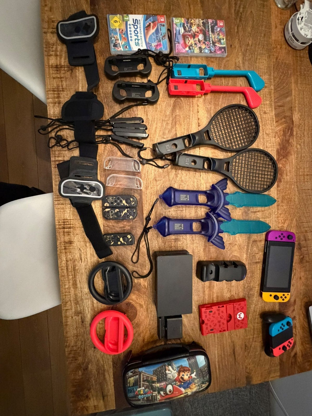 Nintendo Switch met veel accessoires en games, Ophalen of Verzenden, Switch Original, Met 3 controllers of meer, Gebruikt