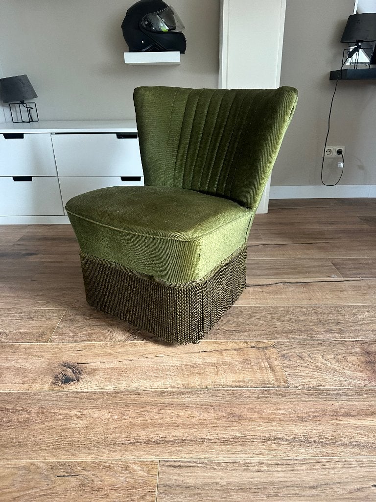 Vintage groen stoel, Gatsby, Gebruikt, Overige kleuren, Eén
