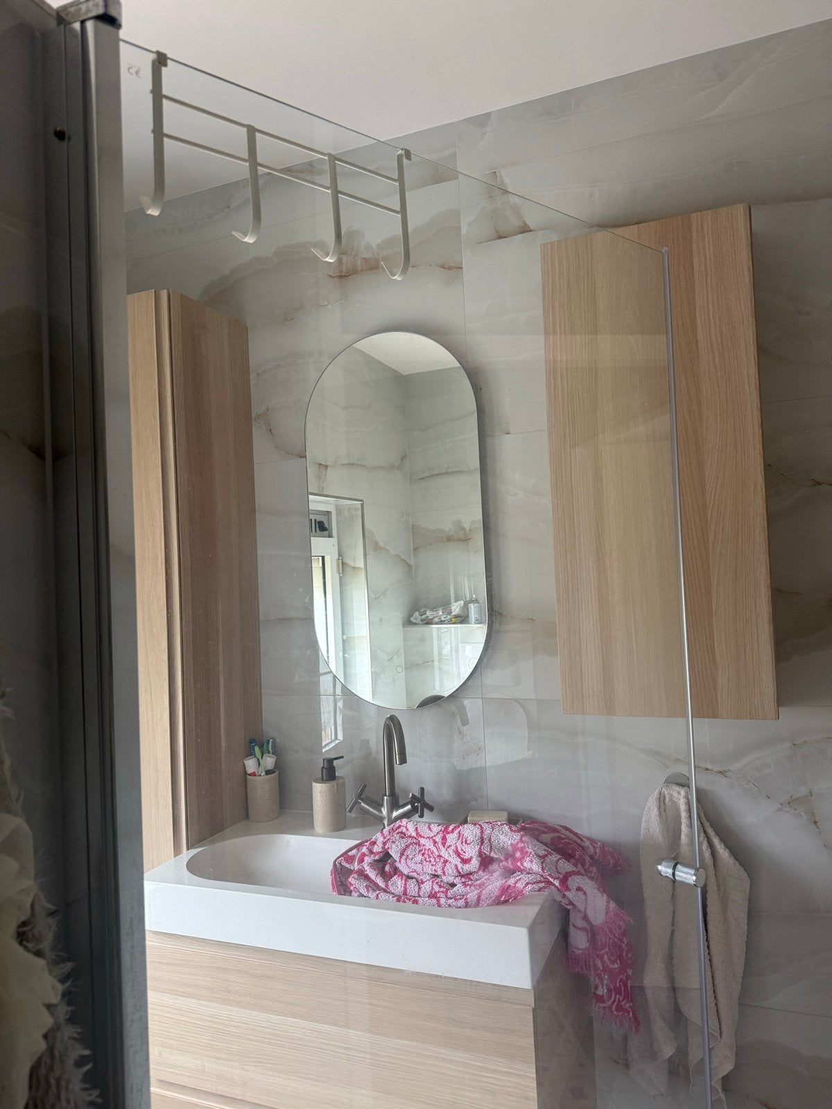 Glazen douchedeur, Huis en Inrichting, Ophalen, Gebruikt, Met douche