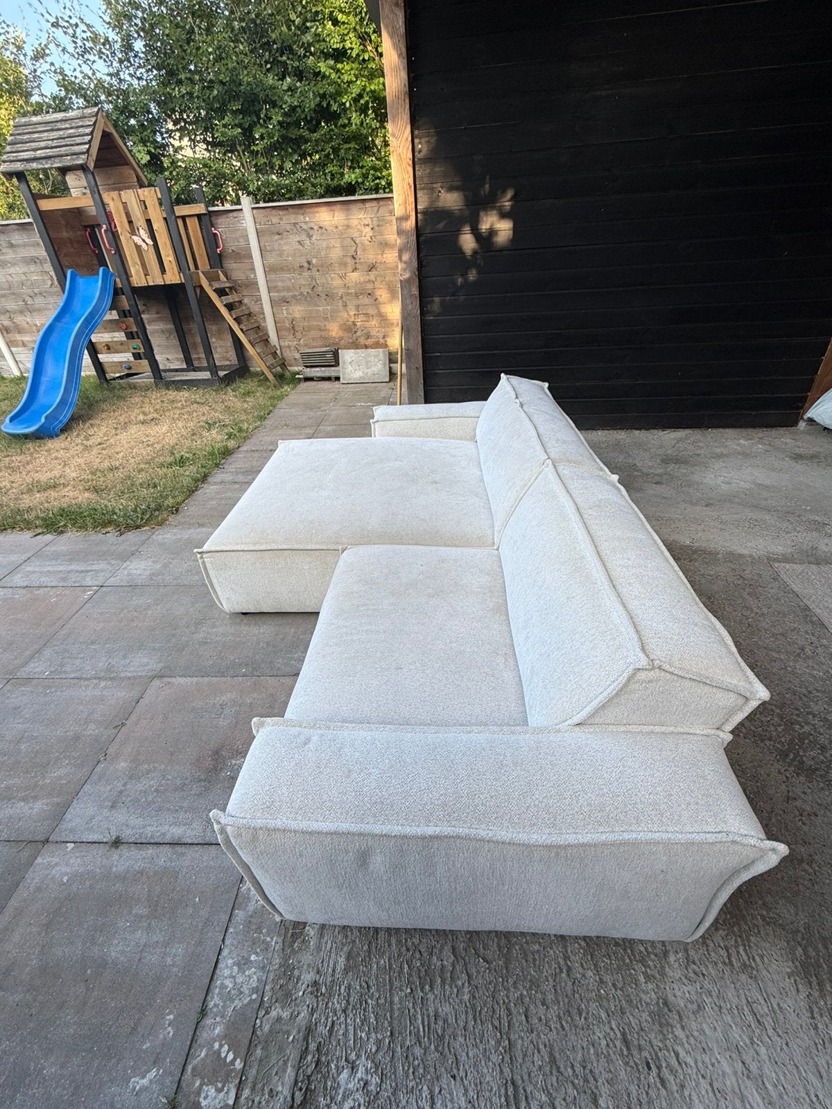 Modulaire witte Umix bank Leenbakker, Ophalen, Gebruikt, Stof