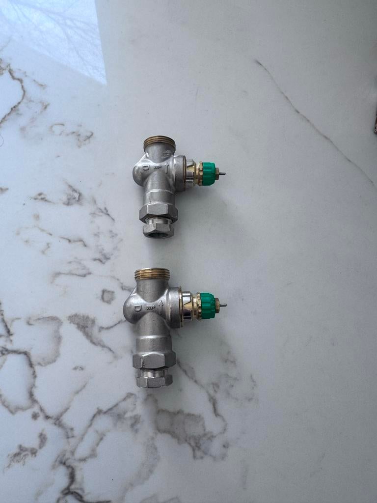 Danfoss dynamische thermostaat kraan Recht, Ophalen of Verzenden, Gebruikt
