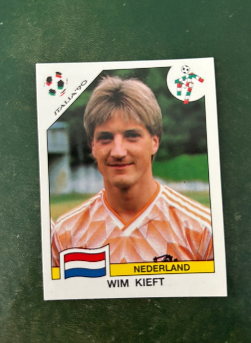 Panini plaatje Wim Kieft Nederland WK 1990, Verzamelen, Sportartikelen en Voetbal, Ophalen of Verzenden, Zo goed als nieuw