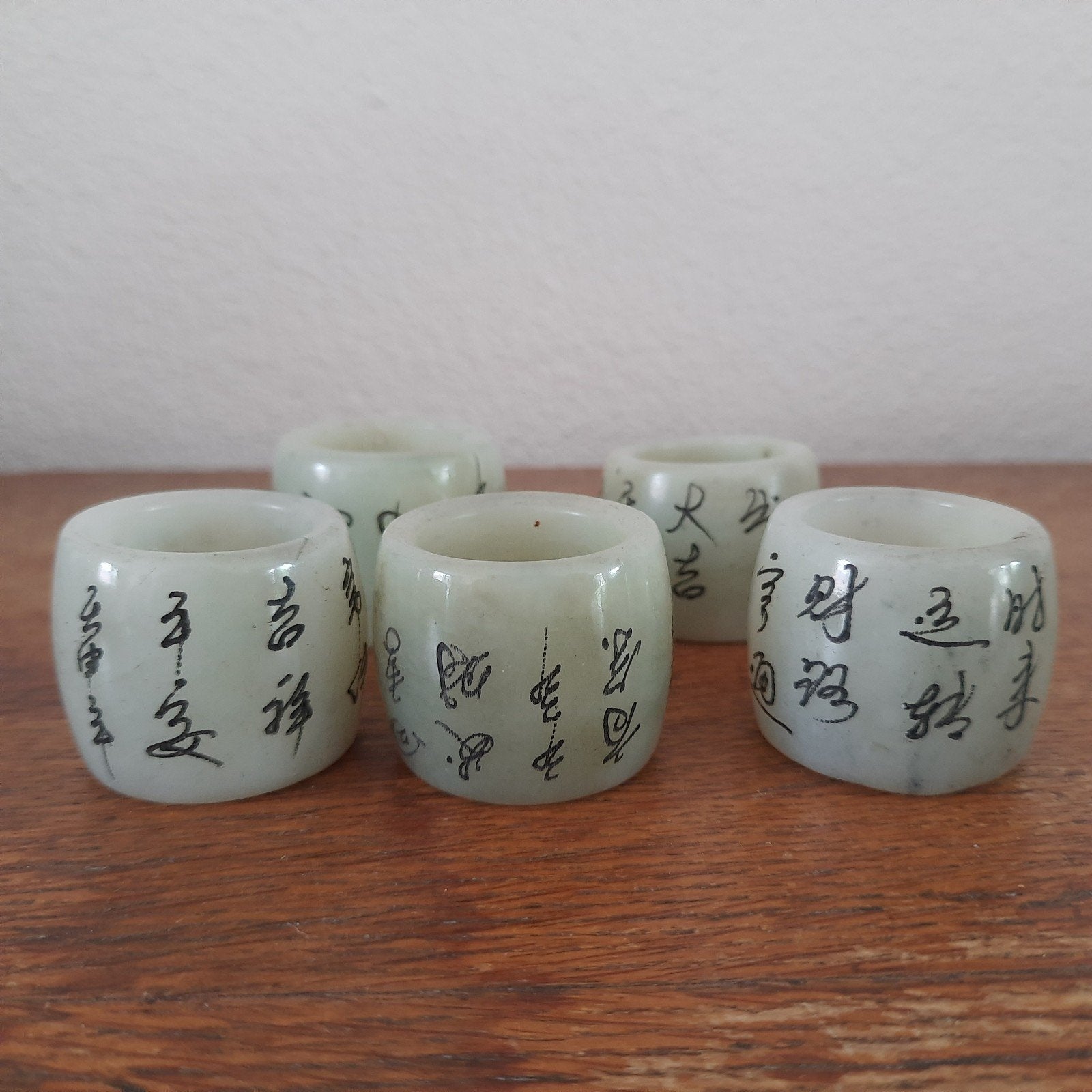 Chinese jade nefriet duimring ? Banzhi ? KWADRAAT, Ophalen of Verzenden