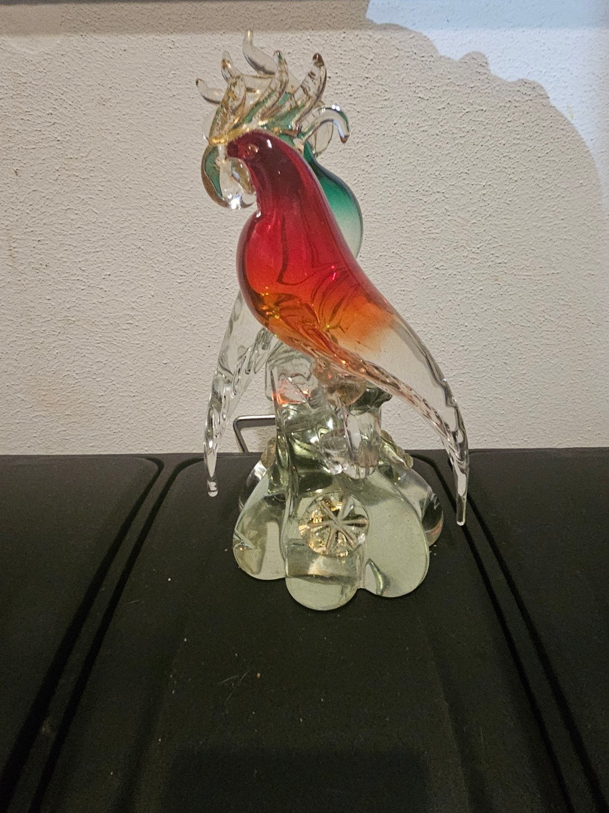 Prachtige glazen papegaai decoratie, Ophalen of Verzenden