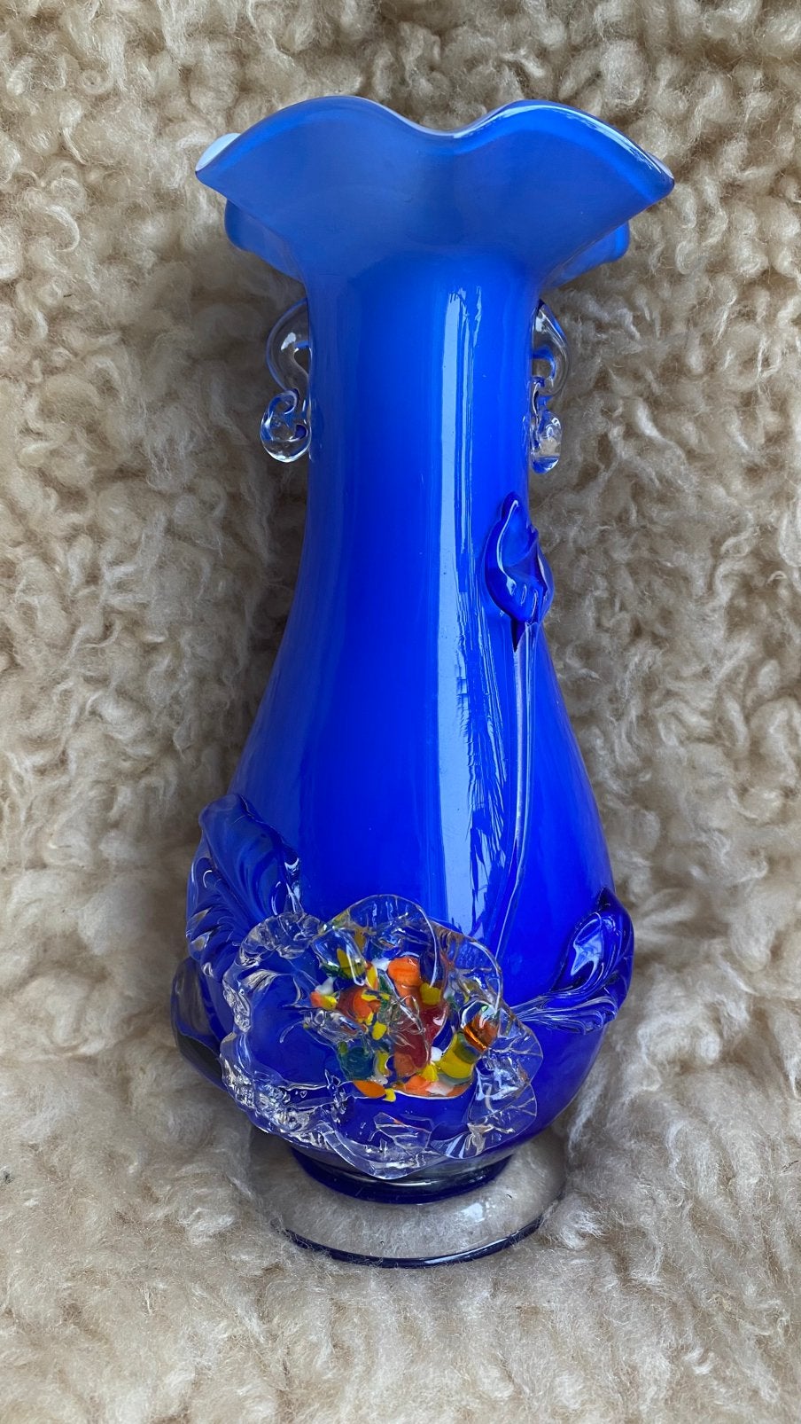 Vintage Murano vaasje jaren ‘60/‘70, Ophalen of Verzenden, Zo goed als nieuw, Handgemaakt, Glas