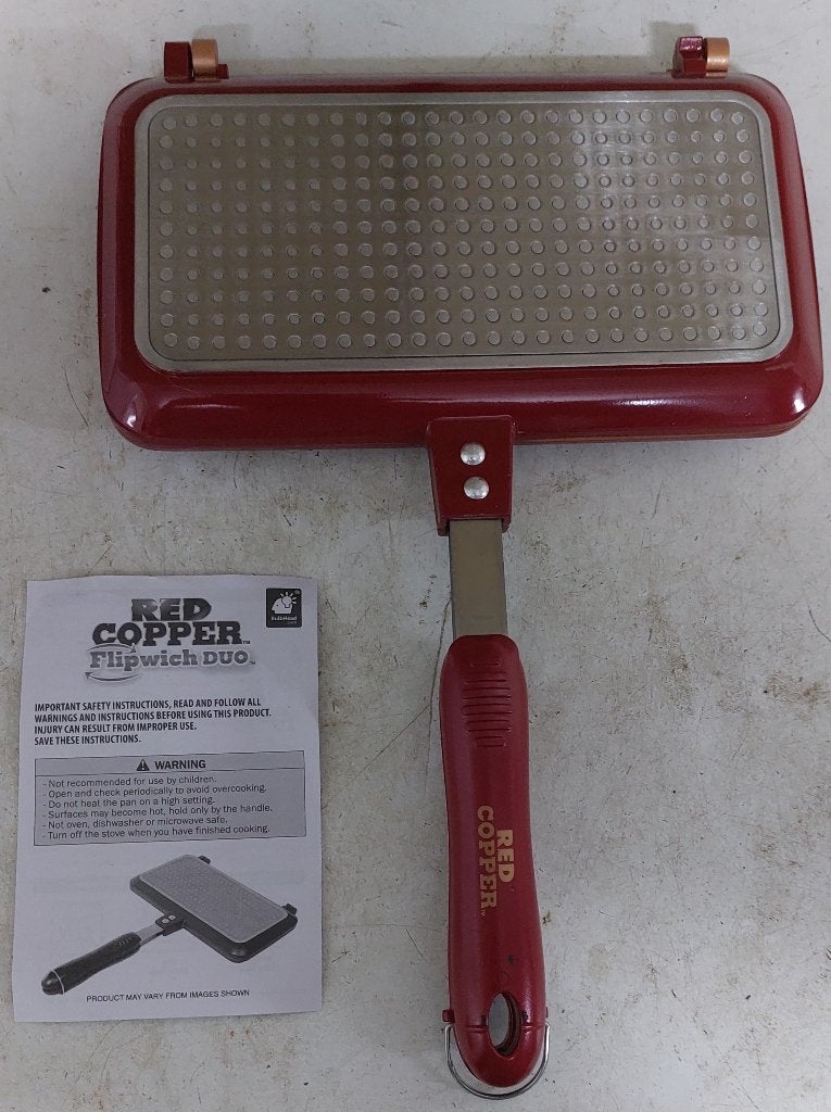 Tosti-ijzer Red Copper Flipwich DUO Rood, Ophalen of Verzenden, Zo goed als nieuw