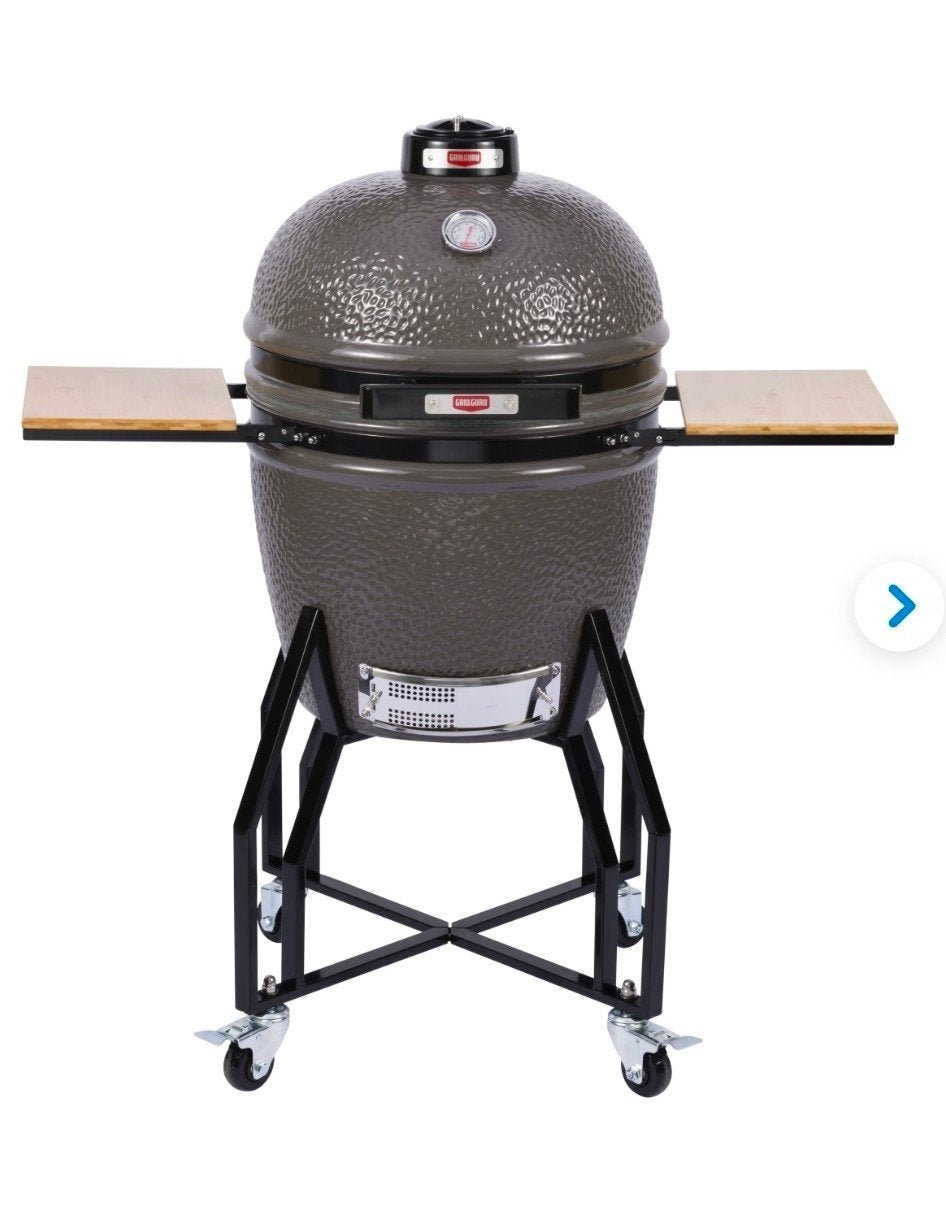 Kamado BBQ Grill met zijtafels en onderstel op wielen, Ophalen of Verzenden, Gebruikt, Grill Guru