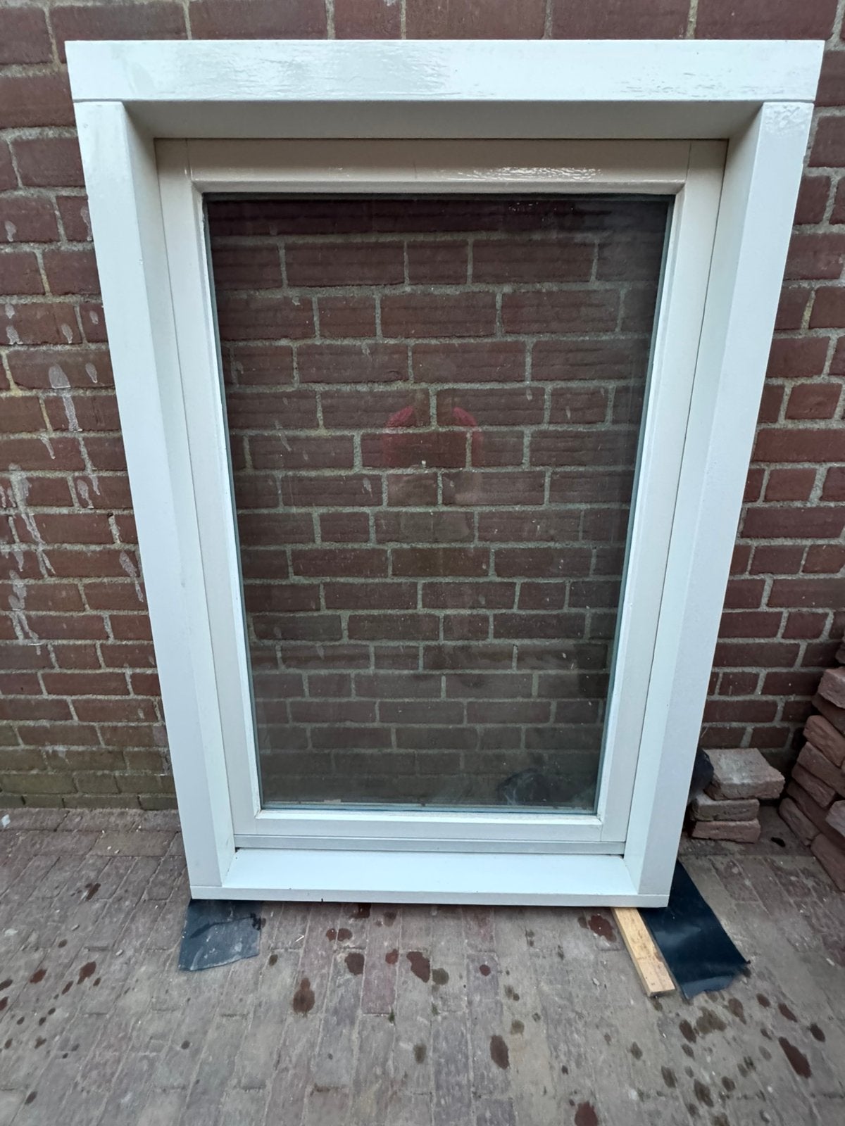 Hardhouten draaikiepraam met HR++ glas 2024 – 1000 x 1450 mm, Ophalen, Zo goed als nieuw