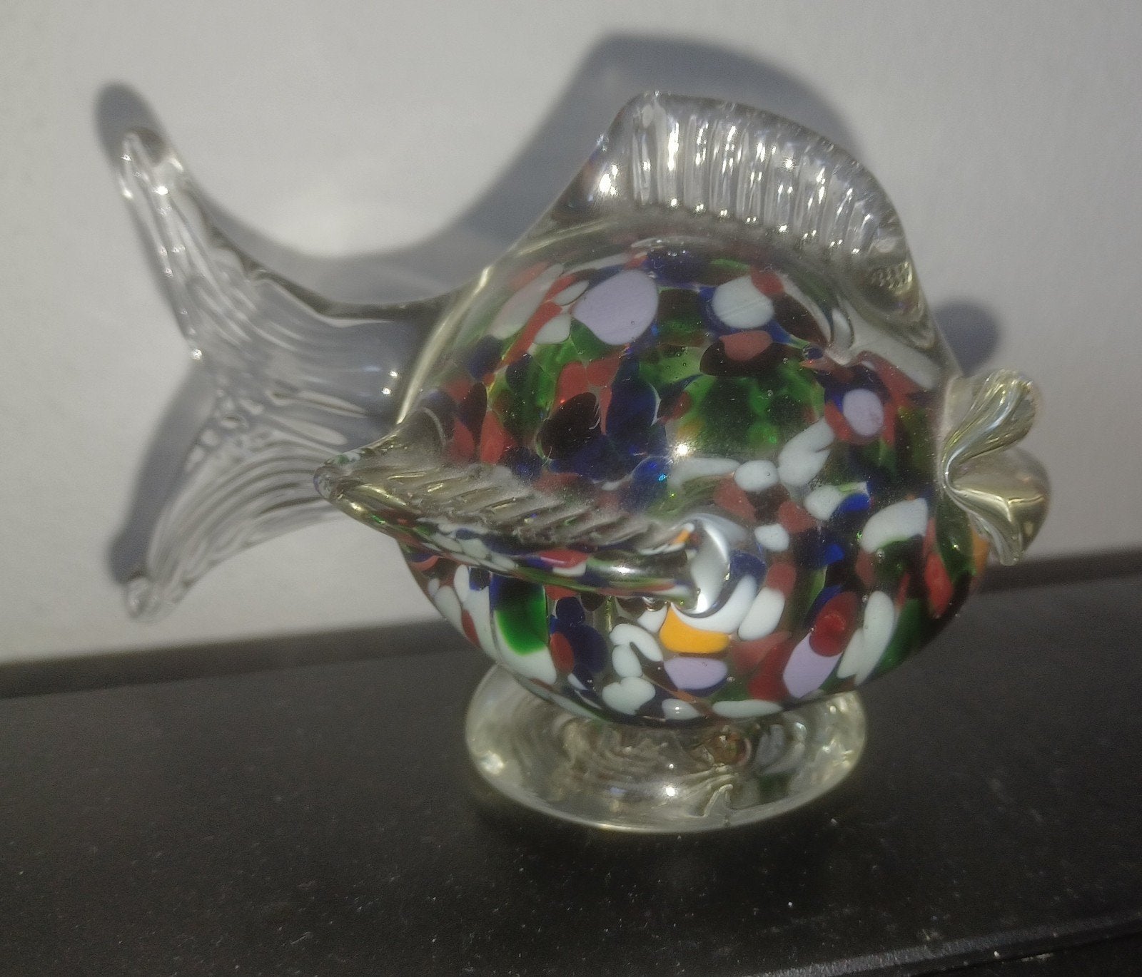 Murano confetti spetter glas vis bonte zeevis glaskunst, Ophalen of Verzenden