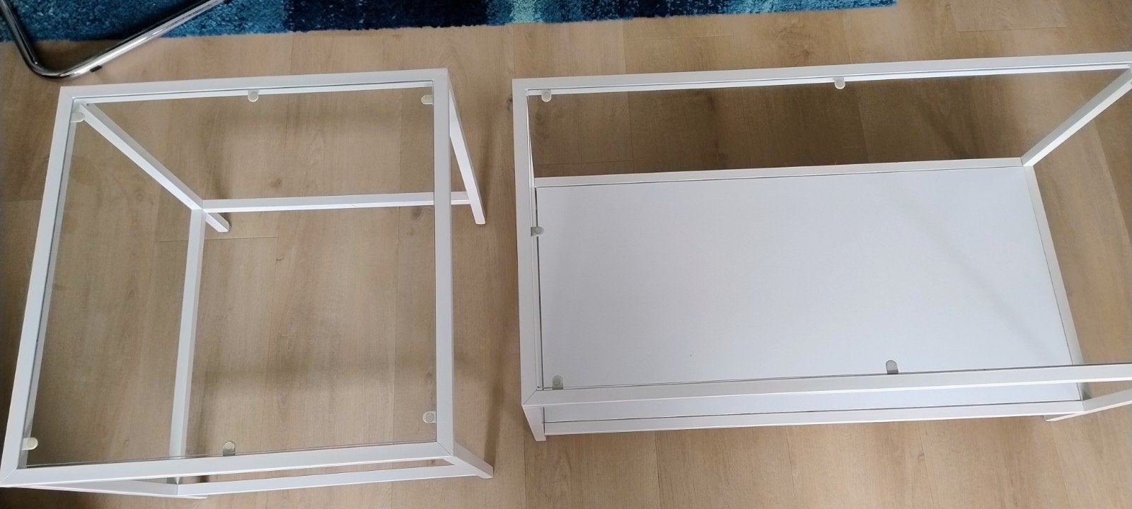 Ikea Vittsjö salontafel - Wit/Glas, Ophalen, 50 tot 100 cm, 50 tot 100 cm, Zo goed als nieuw