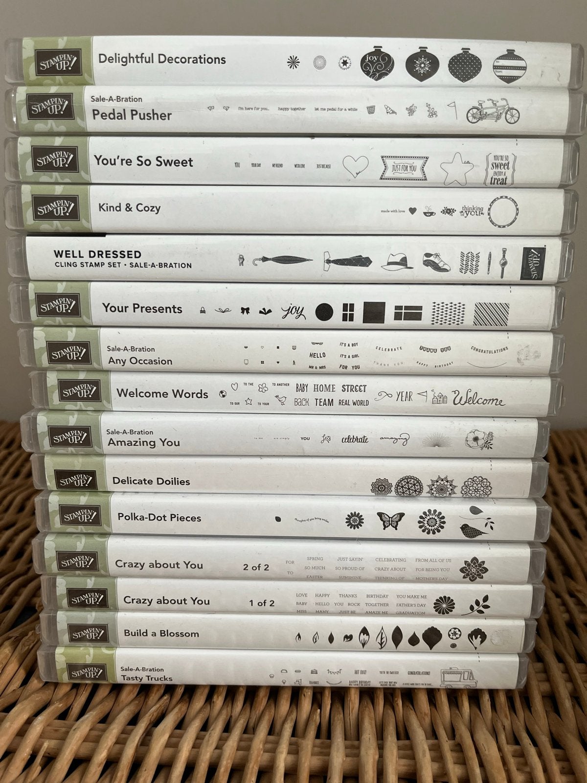 Grote collectie Stampin' Up! stempels (15 stuks), Ophalen of Verzenden, Zo goed als nieuw, Clearstamp
