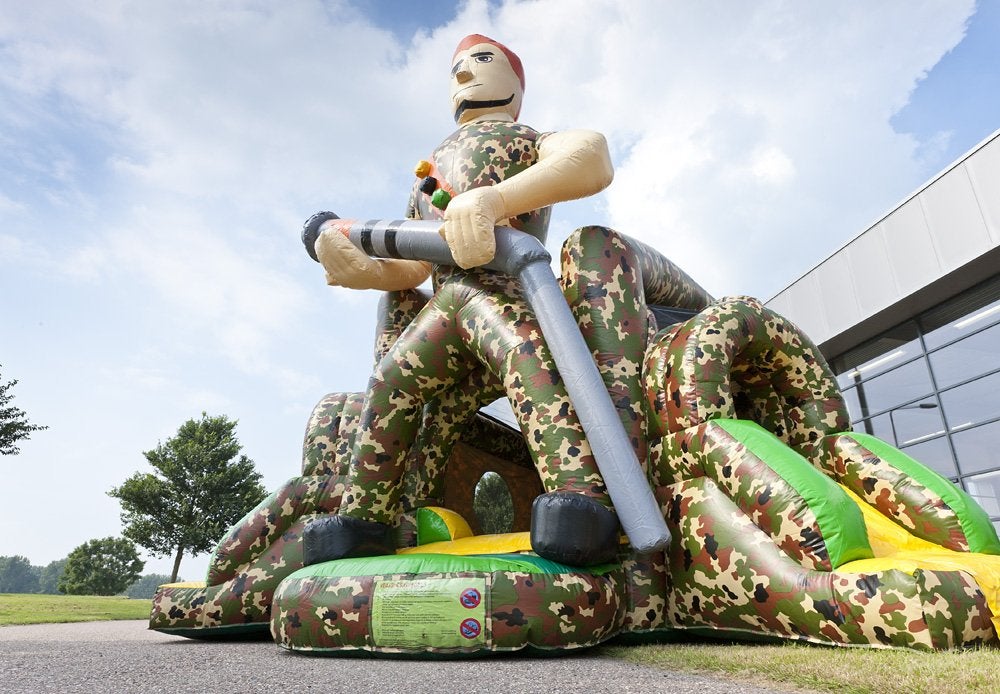 SOLDATEN springkussen te huur! SHOOTER, Ophalen of Verzenden, Zo goed als nieuw, Overige