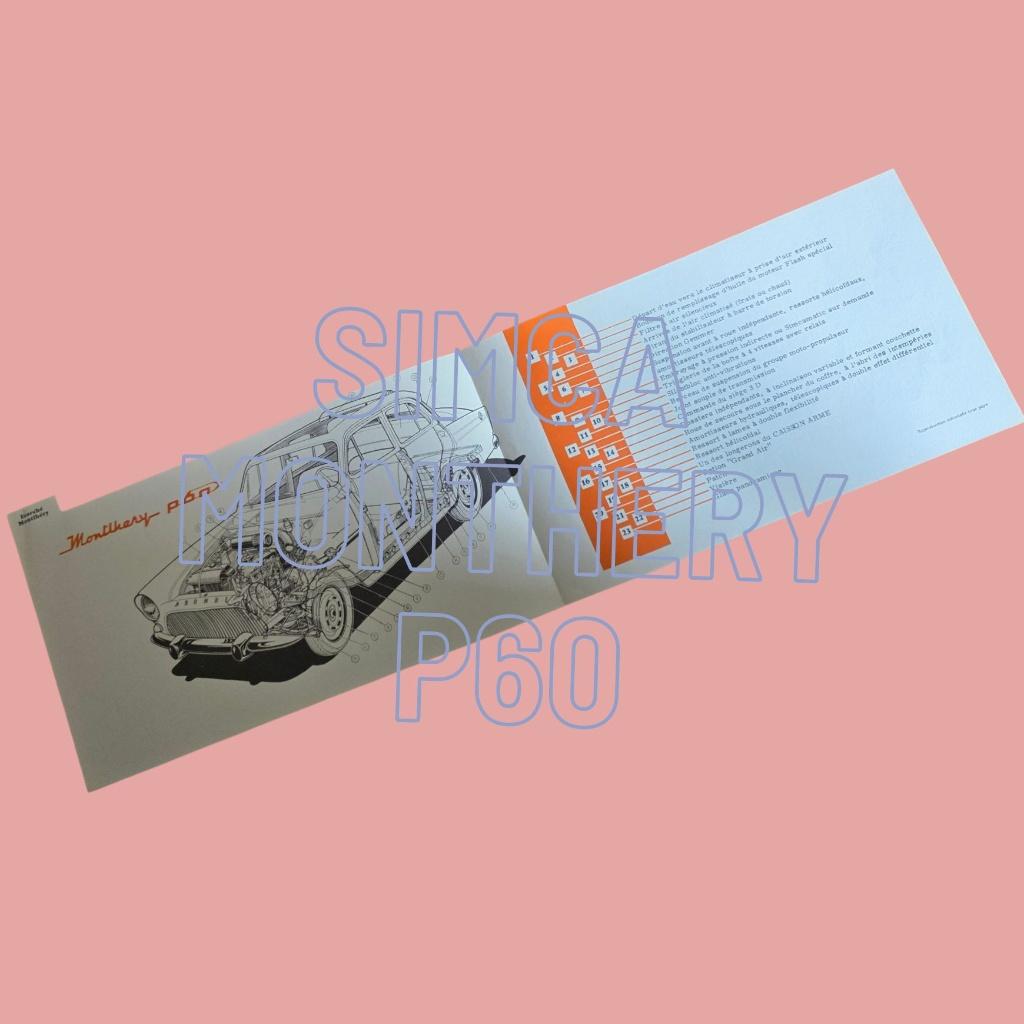 Simca Monthery P60 - flyer, Verzenden