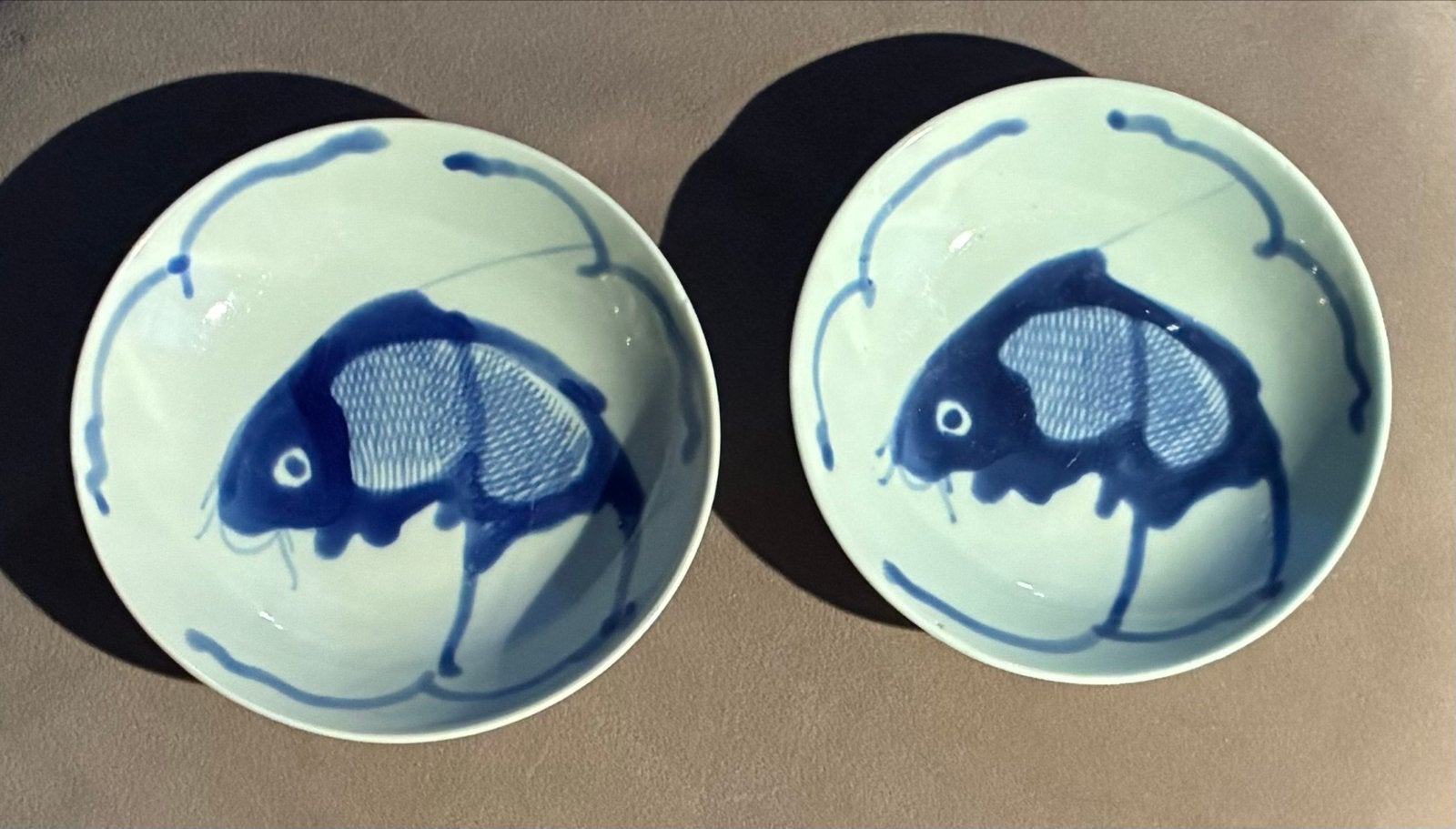 Chinees porseleinen schaaltjes met koi karper decor, Ophalen of Verzenden