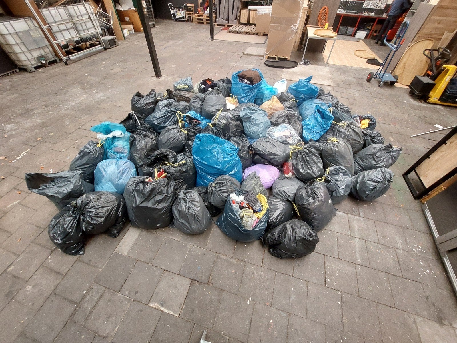 partij kleding 1000 kg, Ophalen, Gedragen
