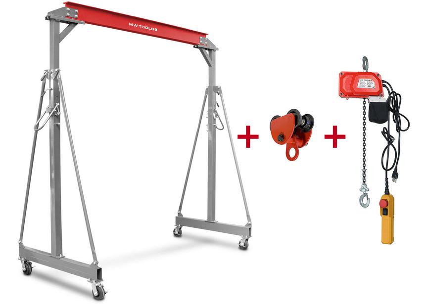 Portaalkraan 1T + kettingtakel en loopkat MW Tools / Nieuw