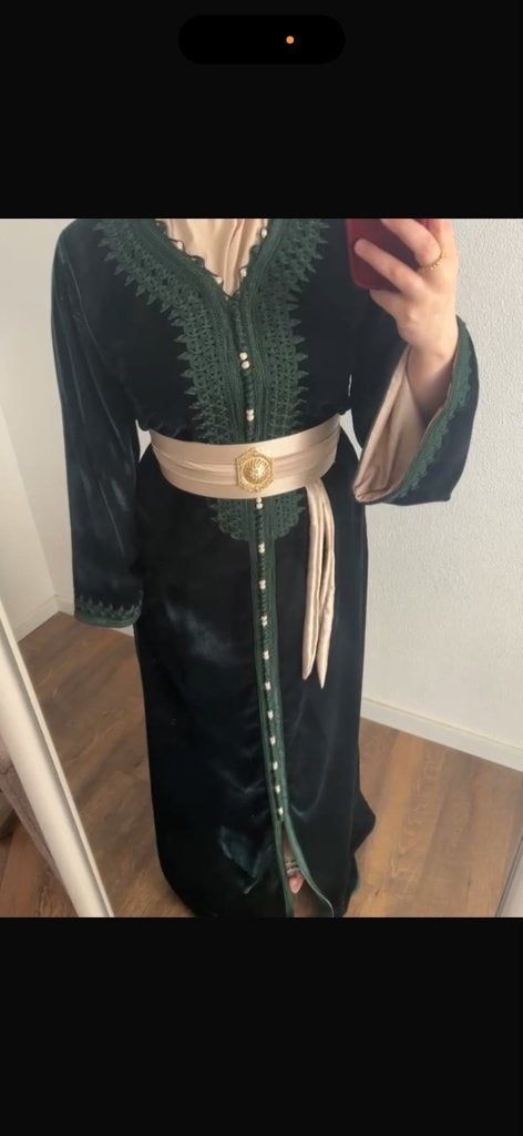 Kaftan, Ophalen, Zo goed als nieuw, Groen, Trouwjurk