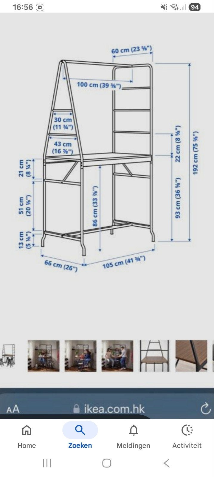 nog zeer mooie bar/eettafel met 2 krukken, Huis en Inrichting, Ophalen, 60 tot 90 cm, Zo goed als nieuw, Hout