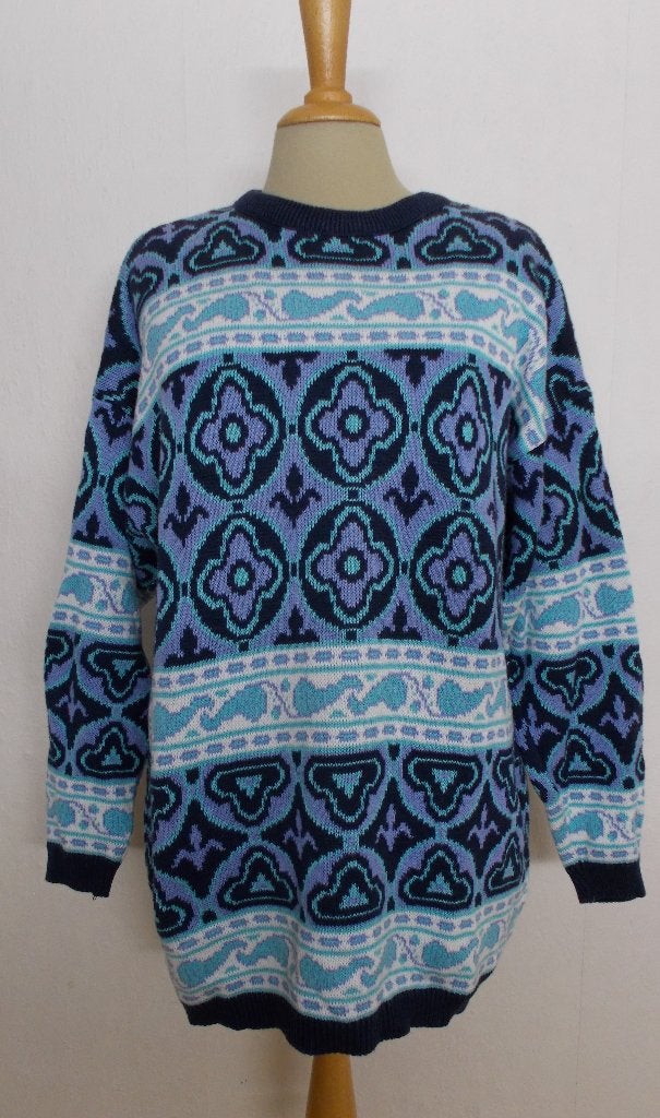 Aparte vintage/folkore print trui van Michel Valerie! L/XL, Kleding | Dames, Truien en Vesten, Verzenden, Nieuw, Maat 42/44 (L)