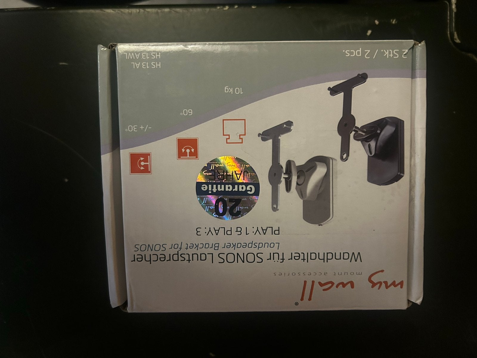 Wandbeugel wit voor Sonos Play 1 of Play 3 (1 stuk), Overige merken, Overige typen, Nieuw, Ophalen of Verzenden