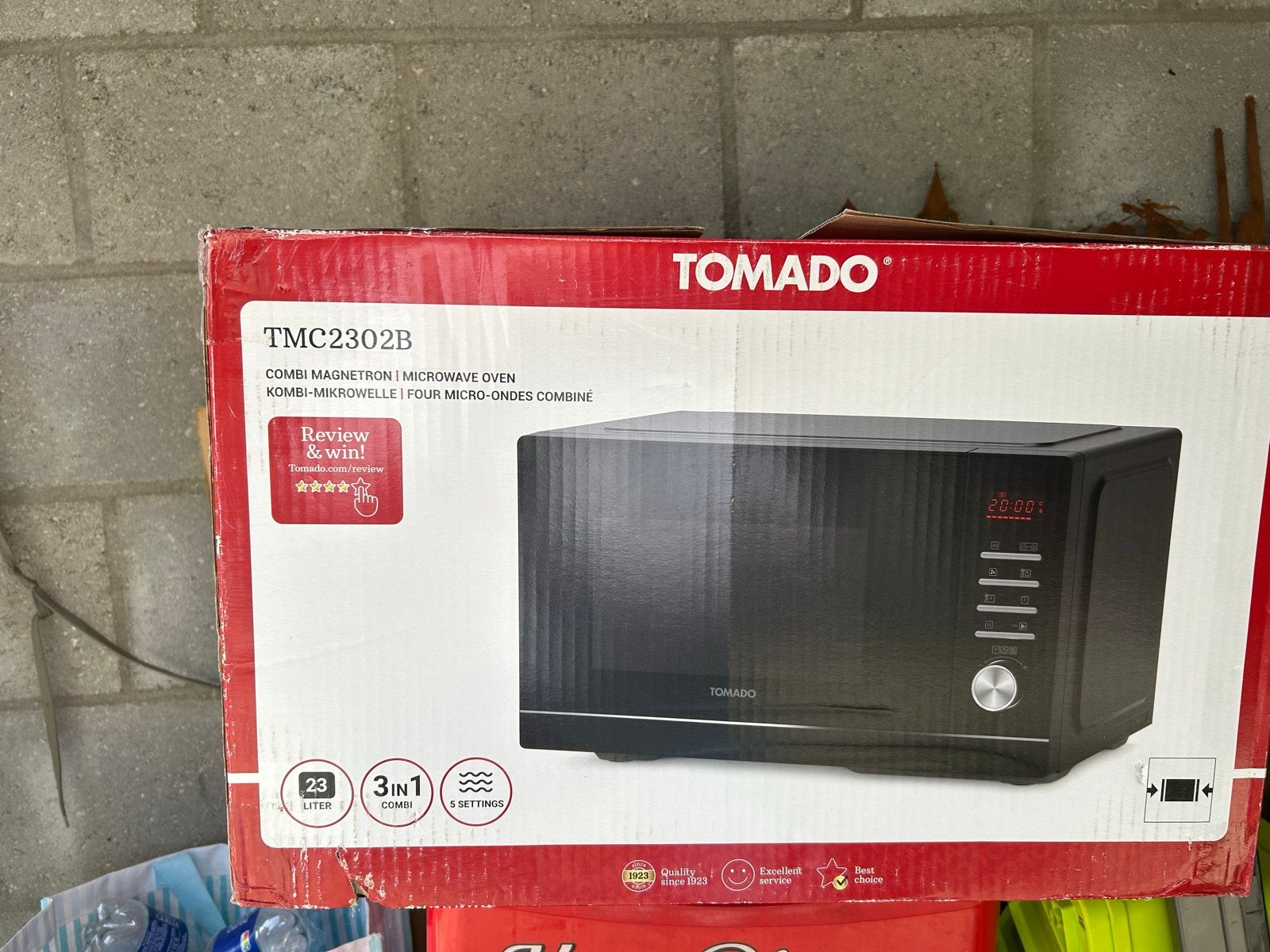 Tomado TMC2302B Combi Magnetron Oven Zwart, Ophalen, Combimagnetron, Grill, Zo goed als nieuw