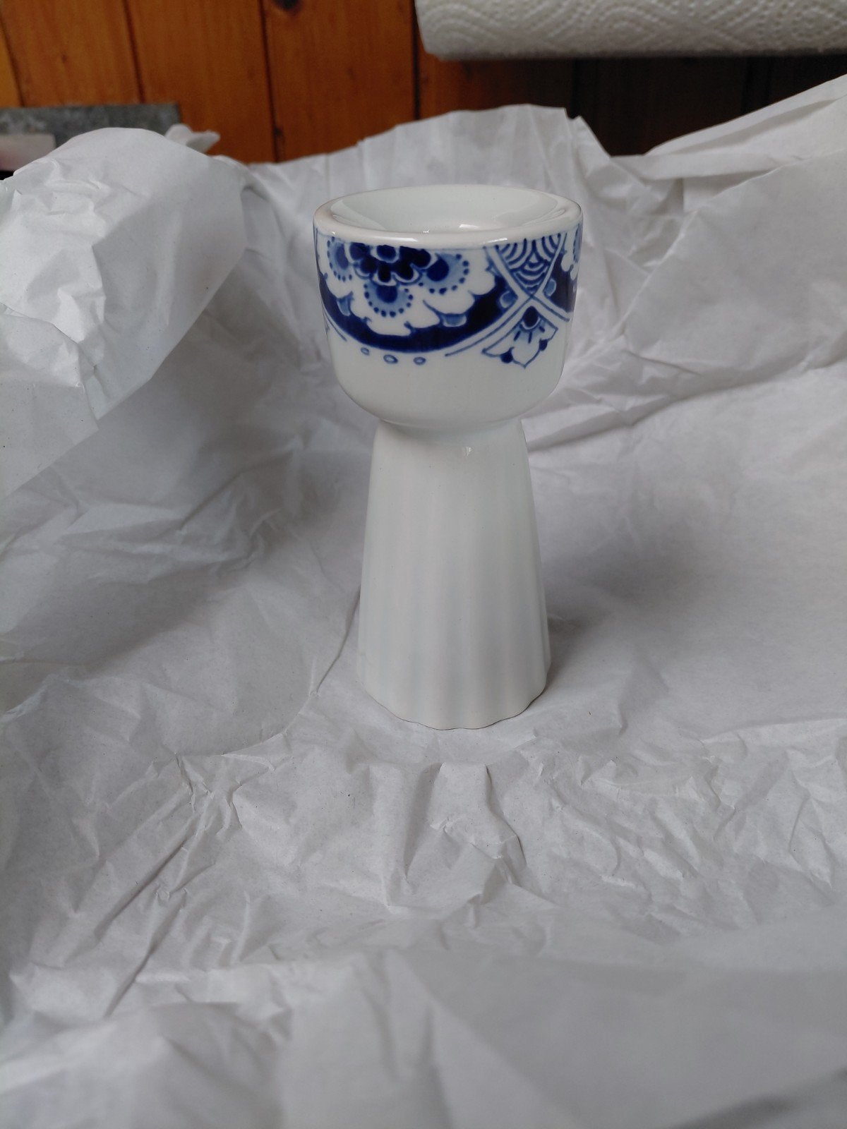 Royal Delft Delfts Blauw kandelaar met Certificaat, Ophalen of Verzenden